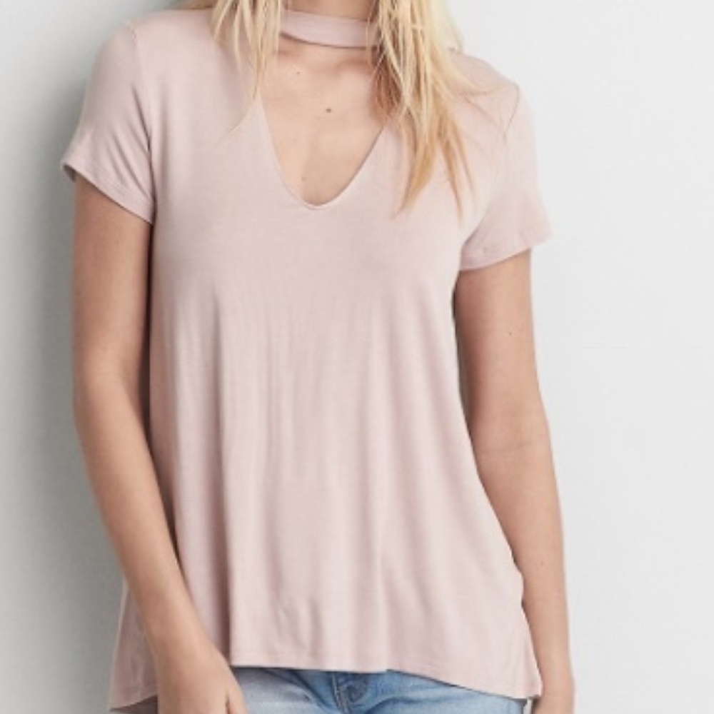 XXL AE Dusty Rose Soft and Sexy Choker Tee